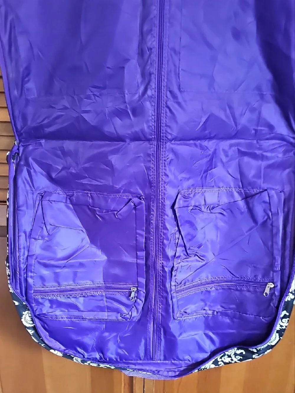 Damask Hanging Garment Bag Travel Organizer Suit Dress Carrier inside pockets